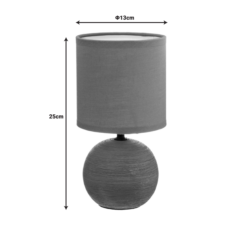 Επιτραπέζιο Φωτιστικό Pwl-1210 Pakoworld Ε14 Κεραμικό Σε Terracotta Απόχρωση Φ13X25Εκ