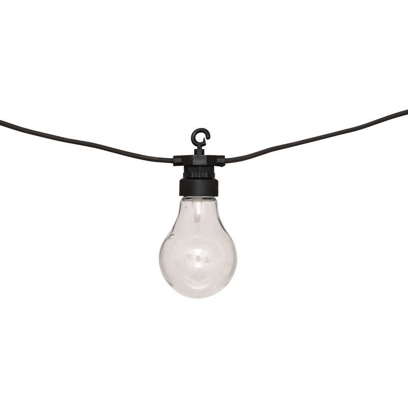 Διακοσμητική Γιρλάντα Με 10 Led Φωτάκια Karivan Pakoworld Σε Μαύρη Απόχρωση 490X12X6Εκ