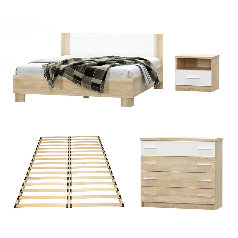 Σετ Κρεβατοκάμαρας Geneva Pakoworld 4 Τμχ 160X200Εκ