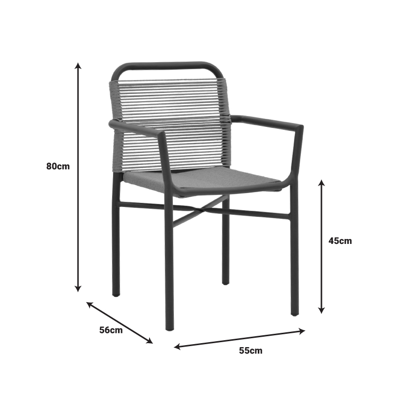 Τραπεζαρία Clutch -Kliton A Σετ 5Τεμ Pakoworld Ανθρακί Αλουμίνιο Και Pe Rattan Σε Φυσική Απόχρωση150X80X74Εκ
