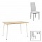 Τραπεζαρία Cuba-Parker Pakoworld Σετ 5Τεμ Sonoma-Λευκό 120X80X75Εκ