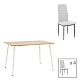 Τραπεζαρία Cuba-Parker Pakoworld Σετ 5Τεμ Sonoma-Λευκό 120X80X75Εκ Τραπεζαρία Cuba-Parker Pakoworld Σετ 5Τεμ Sonoma-Λευκό 120X80X75Εκ