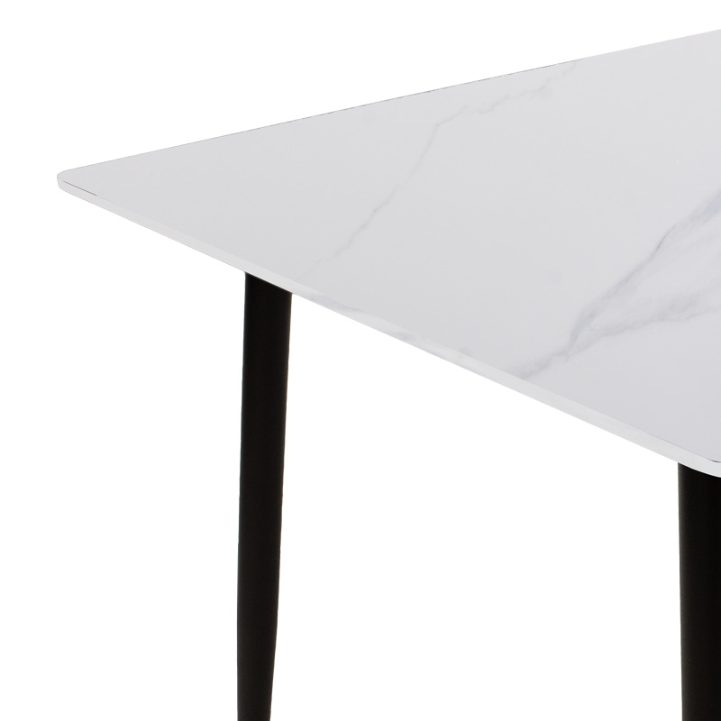 Τραπεζαρία Aurora I-Gustas Pakoworld Σετ 5Τεμ Sintered Stone-Μαύρο-Λευκό 120X60X75Εκ Τραπεζαρία Aurora I-Gustas Pakoworld Σετ 5Τεμ Sintered Stone-Μαύρο-Λευκό 120X60X75Εκ