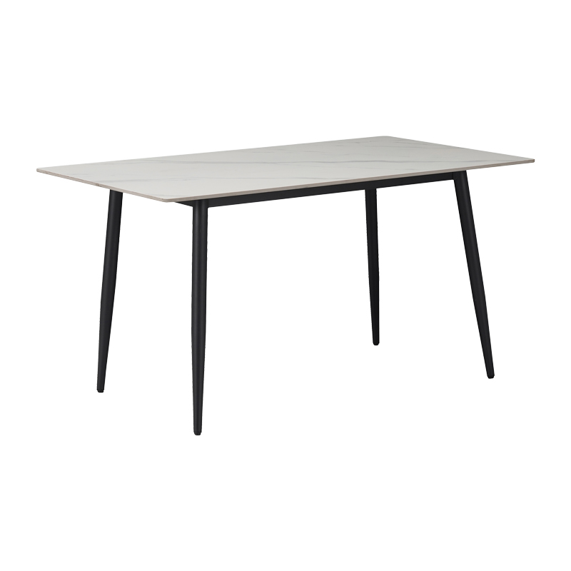 Τραπεζαρία Parker-Gustas Pakoworld Σετ 5Τεμ Sintered Stone-Μαύρο-Ανθρακί 120X60X75Εκ