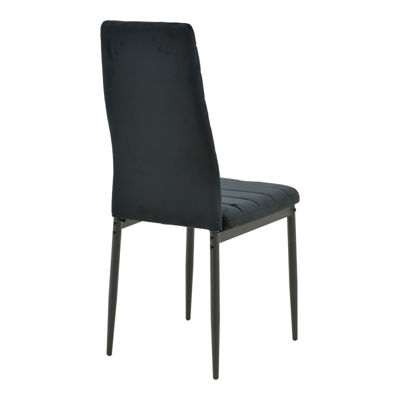 Τραπεζαρία Balou-Parker Pakoworld Σετ 5Τεμ Μαύρο Φ120X73Εκ