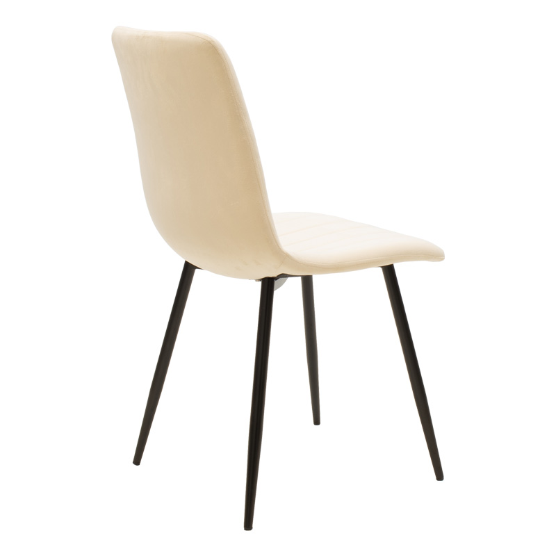 Τραπεζαρία Balou-Noor Pakoworld Σετ 5Τεμ Mdf Μαύρο-Μπεζ Φ120X73Εκ