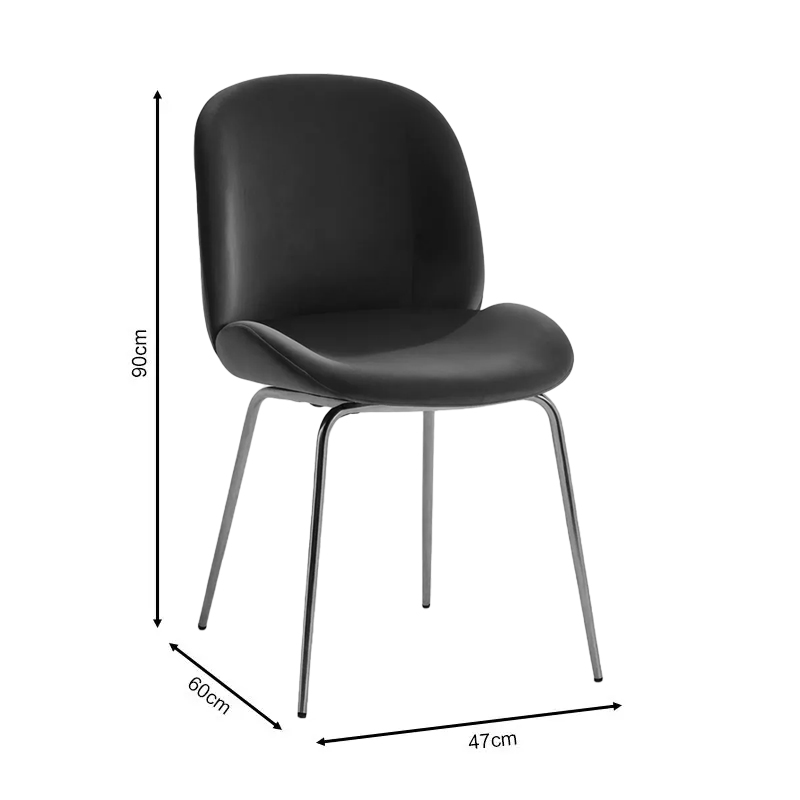 Τραπεζαρία Balou-Maley Pakoworld Σετ 5Τεμ Mdf Μαύρο-Βελούδο Ανθρακί Φ120X73Εκ