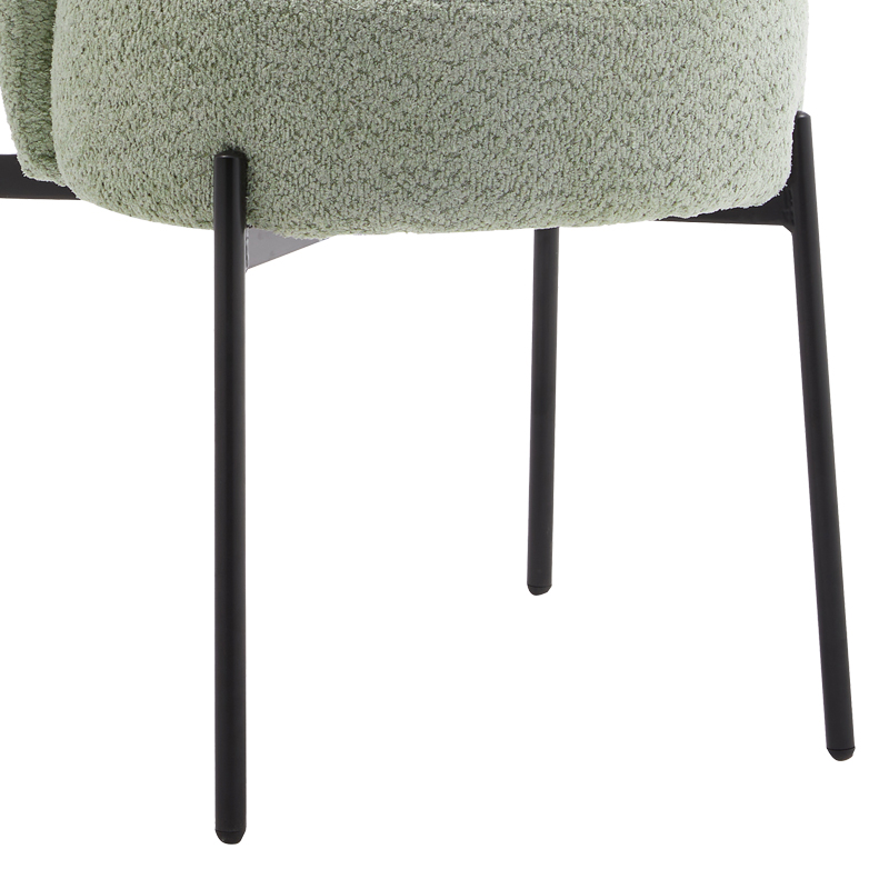 Τραπεζαρία Balou-Houlian Pakoworld Σετ 3Τεμ Mdf Μαύρο-Ύφασμα Μέντα Φ80X73Εκ