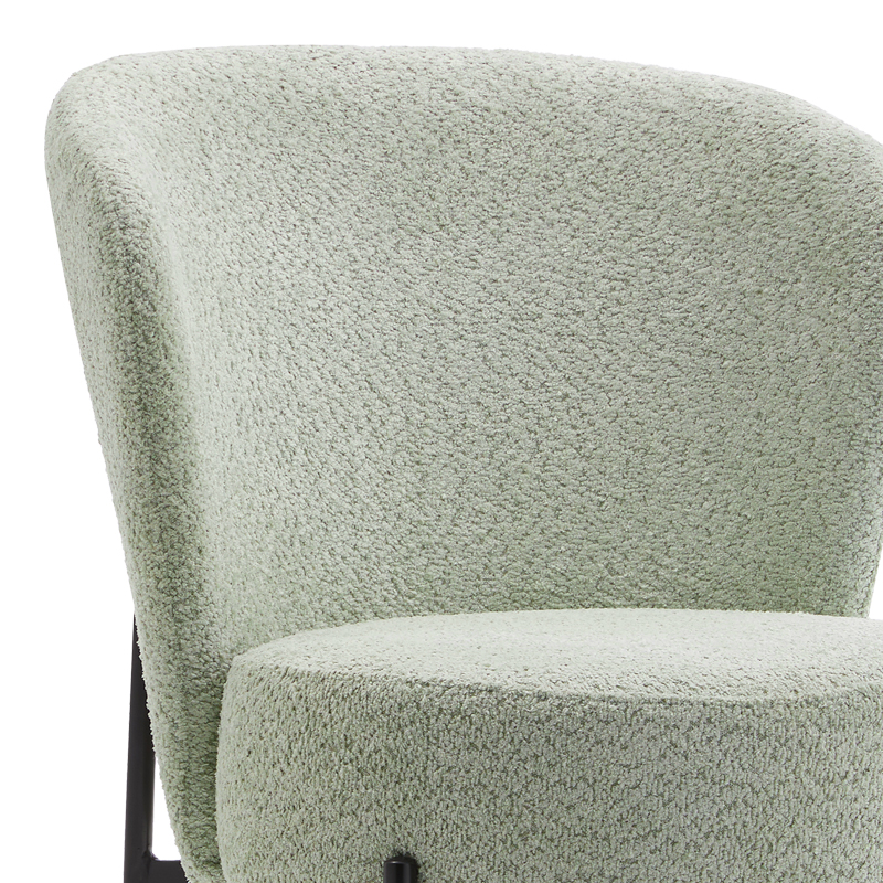 Τραπεζαρία Balou-Houlian Pakoworld Σετ 3Τεμ Mdf Μαύρο-Ύφασμα Μέντα Φ80X73Εκ