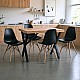 Τραπεζαρία Με Καρέκλες Julita Μαύρο Και Τραπέζι Zeryin Oak 110X70X75Εκ Σετ 5Τεμ