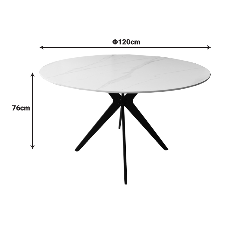 Τραπεζαρία Με Καρέκλες Jelour Κίτρινο Και Τραπέζι Orbital Μαύρο Φ120X76 Σετ 5Τεμ