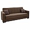 Kαναπές Κρεβάτι Vox Pakoworld 3Θέσιος Ύφασμα Βελουτέ Καφέ 212X77X80Εκ
