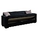 Kαναπές Κρεβάτι Vox Pakoworld 3Θέσιος Ύφασμα Μαύρο 212X77X80Εκ