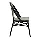 Καρέκλα Paris Pakoworld Αλουμίνιο Μαύρο-Textilene Ασπρόμαυρο