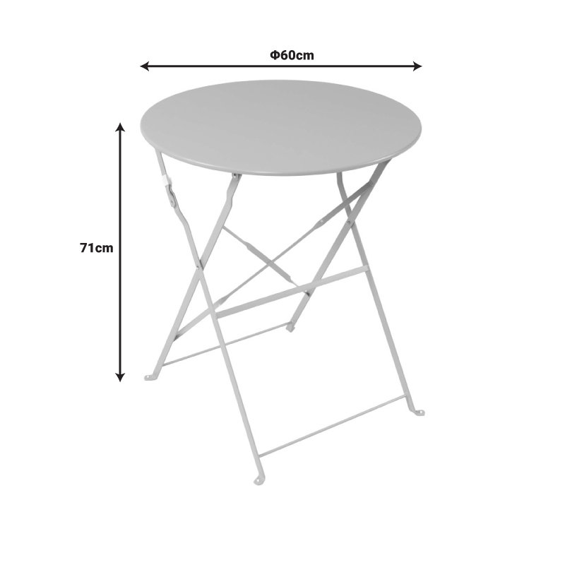 Τραπεζαρία Bistro 3Τεμ Pakoworld Μεταλλική Αναδιπλούμενη Σε Κόκκινη Απόχρωση Φ60X71Εκ