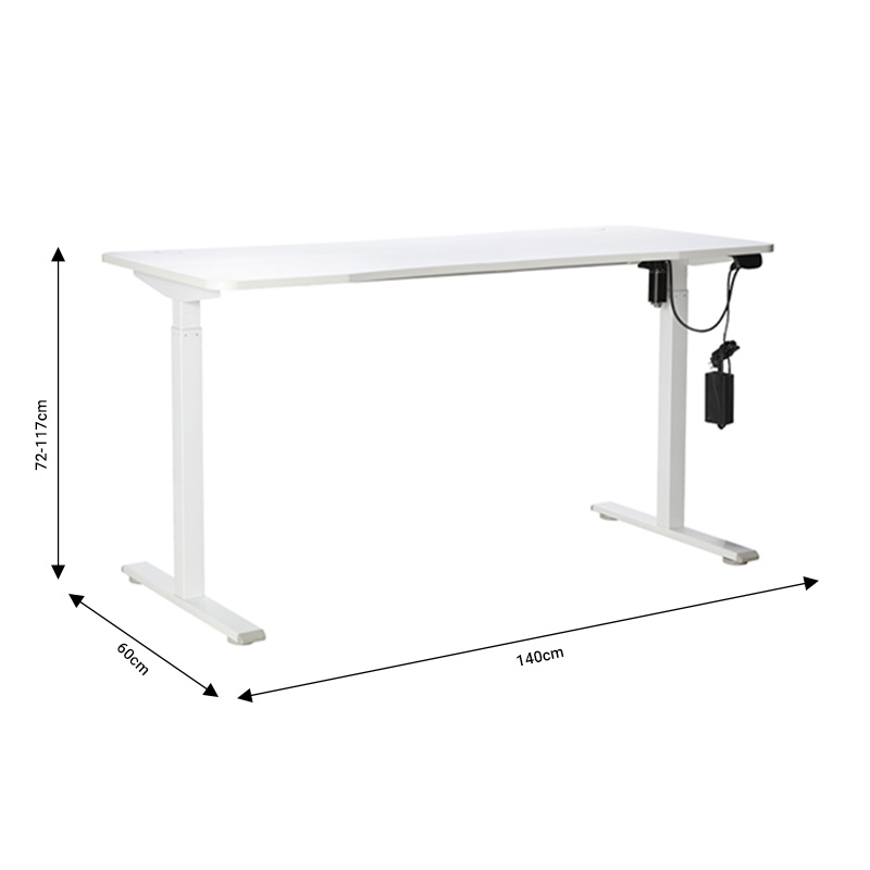 Γραφείο Ηλεκτρικό Jingui Pakoworld Λευκό 140X60X72-117Εκ Γραφείο Ηλεκτρικό Jingui Pakoworld Λευκό 140X60X72-117Εκ
