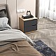 Κομοδίνο Verena I Pakoworld Σε Φυσική-Ανθρακί Απόχρωση 48X40X48Εκ Κομοδίνο Verena I Pakoworld Σε Φυσική-Ανθρακί Απόχρωση 48X40X48Εκ
