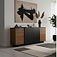 Μπουφές Zafore  Pakoworld Καρυδί- Μαύρο Μαρμάρου 180X45X80Εκ Μπουφές Zafore  Pakoworld Καρυδί- Μαύρο Μαρμάρου 180X45X80Εκ