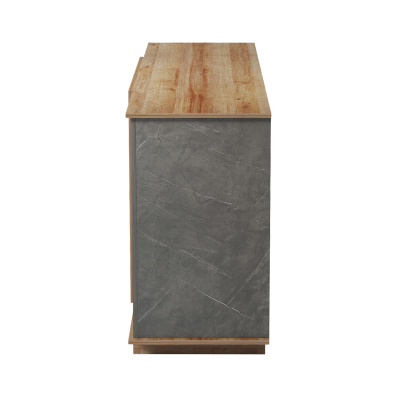 Μπουφές Zafore  Pakoworld Σε Oak-Γκρι Μαρμάρου 180X45X80Εκ