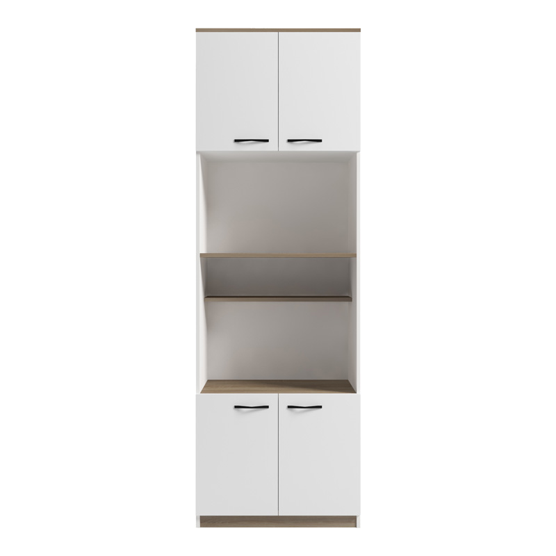 Ντουλάπα Κουζίνας Rowan Pakoworld Σε Λευκή-Sonoma Απόχρωση 60X42X182Εκ