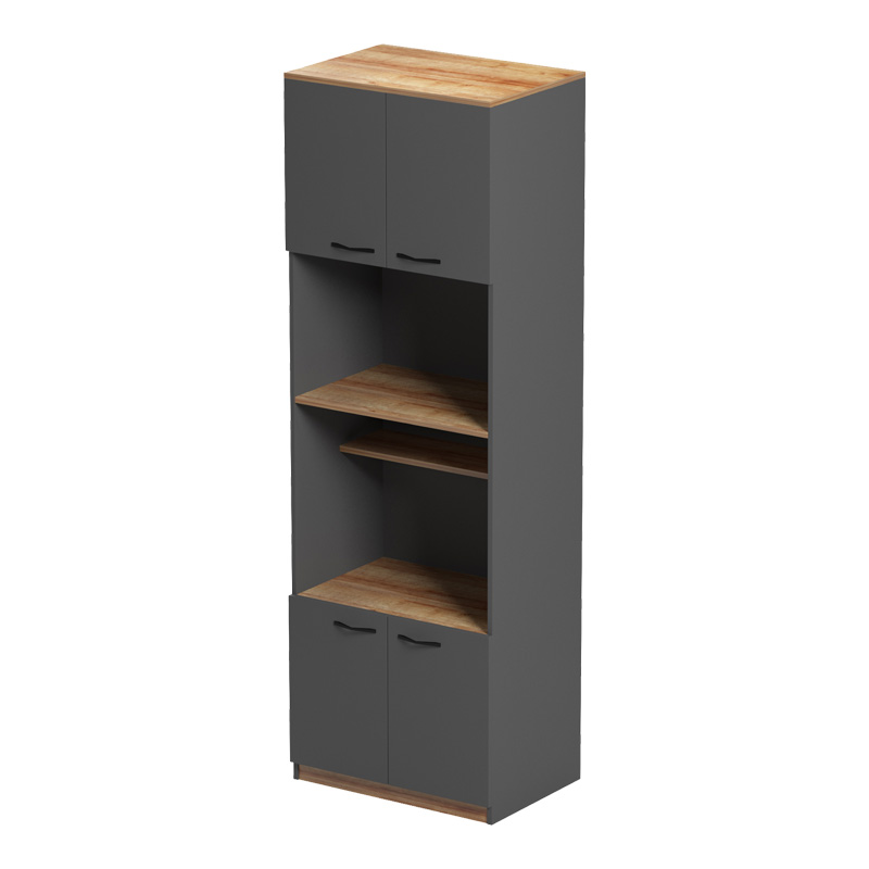 Ντουλάπα Κουζίνας Rowan Pakoworld Σε Oak-Ανθρακί Απόχρωση 60X42X182Εκ Ντουλάπα Κουζίνας Rowan Pakoworld Σε Oak-Ανθρακί Απόχρωση 60X42X182Εκ