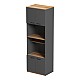 Ντουλάπα Κουζίνας Rowan Pakoworld Σε Oak-Ανθρακί Απόχρωση 60X42X182Εκ Ντουλάπα Κουζίνας Rowan Pakoworld Σε Oak-Ανθρακί Απόχρωση 60X42X182Εκ