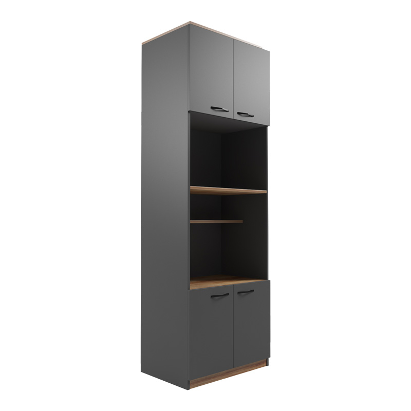 Ντουλάπα Κουζίνας Rowan Pakoworld Σε Oak-Ανθρακί Απόχρωση 60X42X182Εκ Ντουλάπα Κουζίνας Rowan Pakoworld Σε Oak-Ανθρακί Απόχρωση 60X42X182Εκ