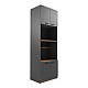 Ντουλάπα Κουζίνας Rowan Pakoworld Σε Oak-Ανθρακί Απόχρωση 60X42X182Εκ Ντουλάπα Κουζίνας Rowan Pakoworld Σε Oak-Ανθρακί Απόχρωση 60X42X182Εκ