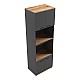 Ντουλάπα Κουζίνας Rowan Pakoworld Σε Oak-Ανθρακί Απόχρωση 60X42X182Εκ Ντουλάπα Κουζίνας Rowan Pakoworld Σε Oak-Ανθρακί Απόχρωση 60X42X182Εκ