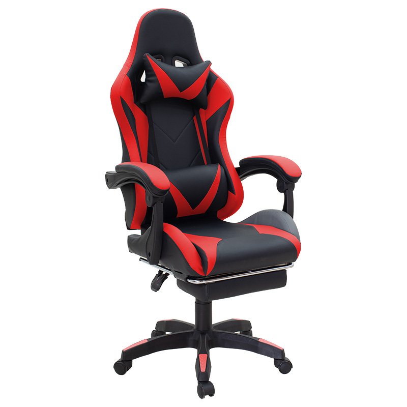Καρέκλα Γραφείου Gaming Με Υποπόδιο Moza Pakoworld Pu Μαύρο-Κόκκινο Καρέκλα Γραφείου Gaming Με Υποπόδιο Moza Pakoworld Pu Μαύρο-Κόκκινο