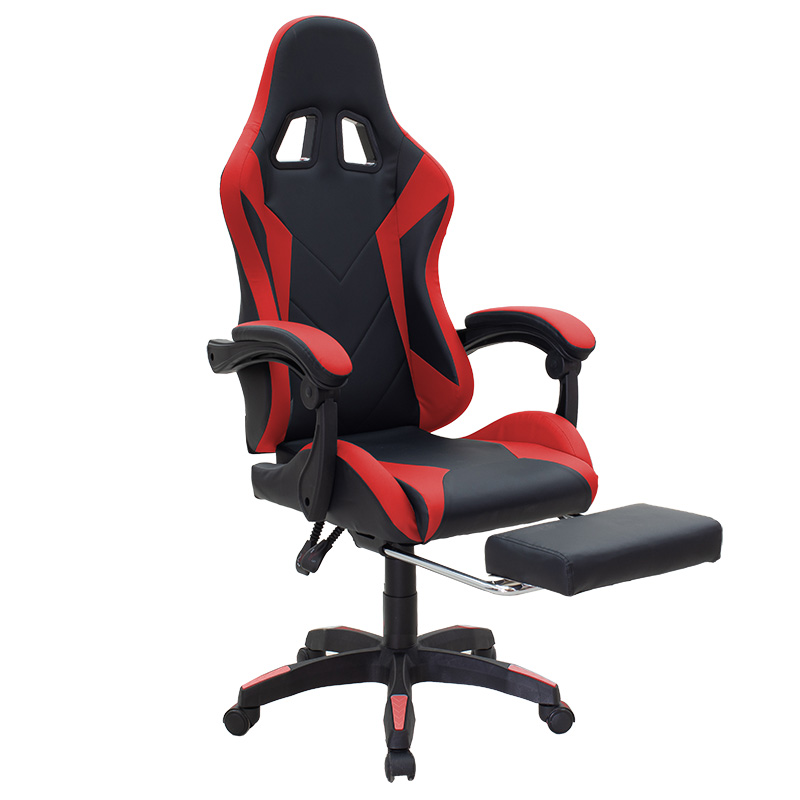 Καρέκλα Γραφείου Gaming Με Υποπόδιο Moza Pakoworld Pu Μαύρο-Κόκκινο Καρέκλα Γραφείου Gaming Με Υποπόδιο Moza Pakoworld Pu Μαύρο-Κόκκινο