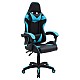 Καρέκλα Γραφείου Gaming Leoni Pakoworld Pu Μαύρο-Μπλε