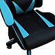 Καρέκλα Γραφείου Gaming Leoni Pakoworld Pu Μαύρο-Μπλε