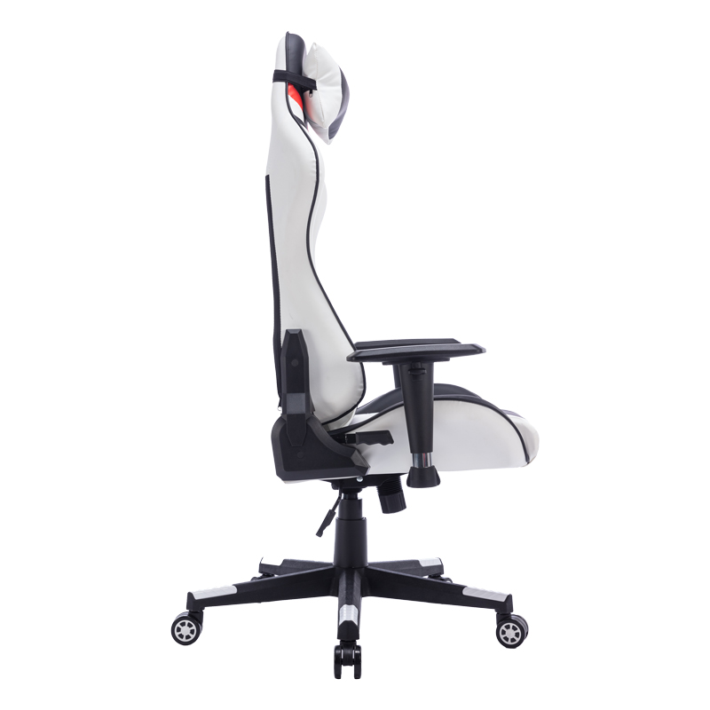 Καρέκλα Γραφείου Gaming Mazol Pakoworld Pu Μαύρο-Λευκό 66X56X135Εκ