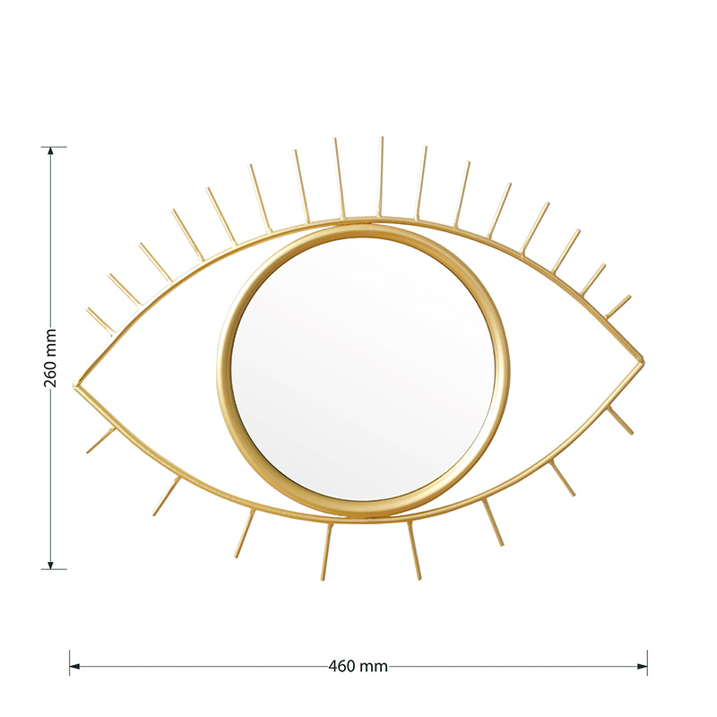 Καθρέπτης Eye Pakoworld Χρυσό 46X2X26Εκ