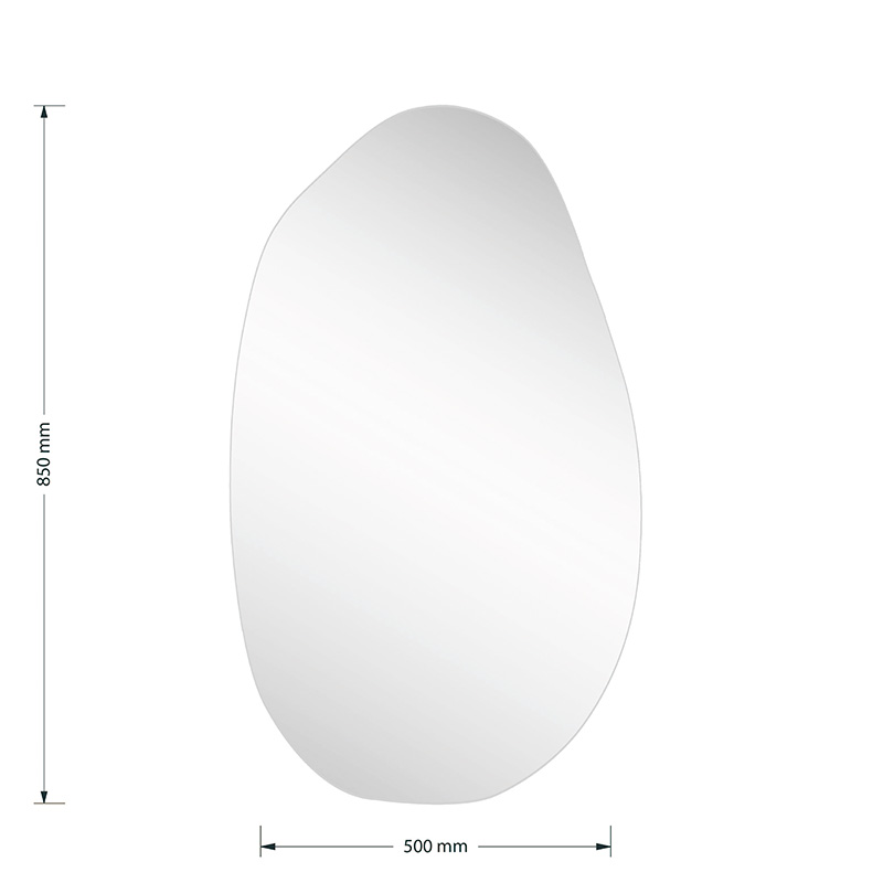 Καθρέπτης Frameless 2 Pakoworld Μαύρο 50X1.2X85Εκ