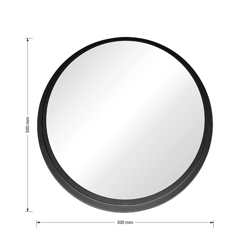 Καθρέπτης Round 3 Pakoworld Μαύρο 50X8X50Εκ