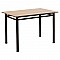 Τραπέζι Pwf-0644 Pakoworld Δρυς-Πόδι Μαύρο Gloss 110X70X77Εκ