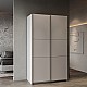 Ντουλάπα Ρούχων Kawen Pakoworld Δίφυλλη Με Συρόμενες Πόρτες Λευκό 116.5X60X203Εκ