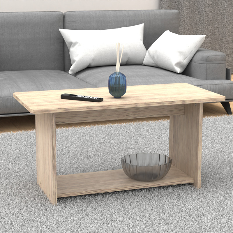 Τραπέζι Kumba Pakoworld Σε Oak Απόχρωση 80X40X42Εκ