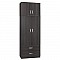 Ντουλάπα Δίφυλλη Και Πατάρι Zelia Pakoworld Wenge 79X42X240Εκ.