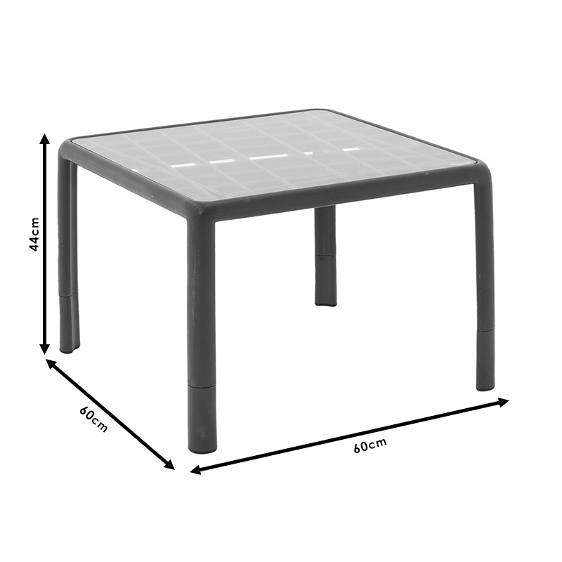 Σαλόνι Intricate Pakoworld Σετ 4Τμχ Pp Ανθρακί-Ύφασμα Ανθρακί Antique
