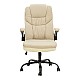 Καρέκλα Γραφείου Διευθυντή Stellar Pakoworld Pu Σε Μπεζ-Εκρού Απόχρωση 70X77X110-119Εκ