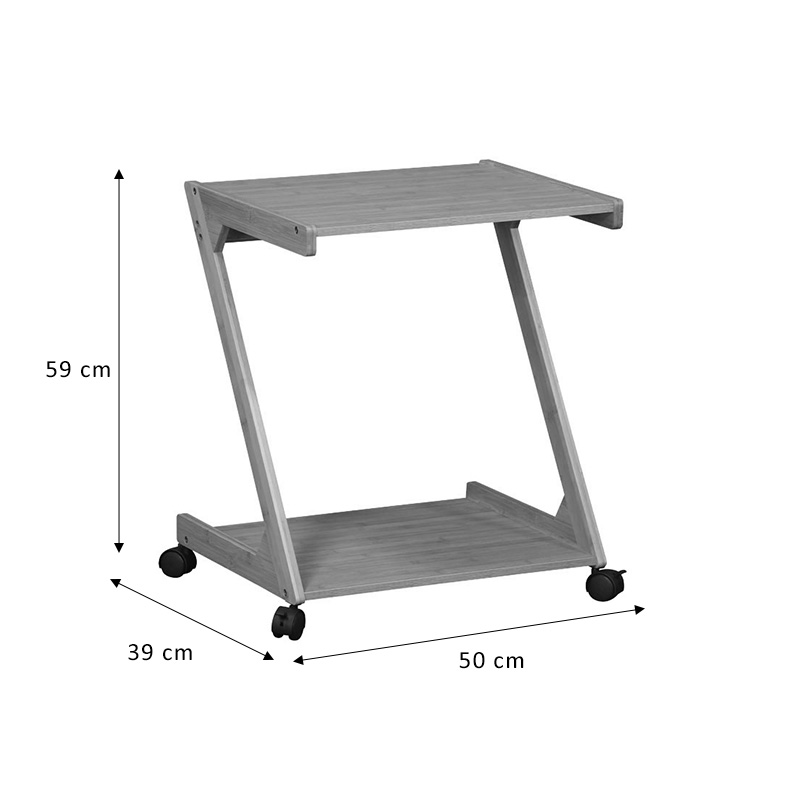 Βοηθητικό Τραπέζι Fit Pakoworld Mdf Φυσικό 50X39X59Εκ