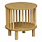 Κομοδίνο Nodial Pakoworld Mdf/Bamboo Σε Φυσική Απόχρωση Φ40X40Εκ