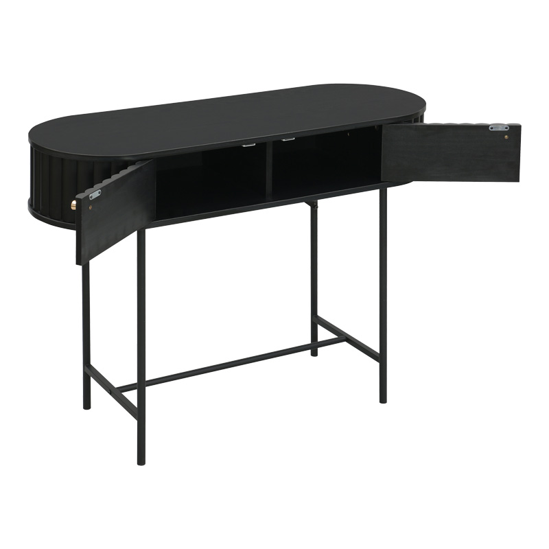 Κονσόλα Zakro Pakoworld Mdf-Μέταλλο Σε Μαύρη Απόχρωση 100X35X75Εκ
