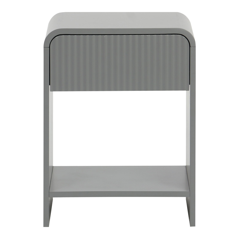 Κομοδίνο Zeplen Pakoworld Mdf Σε Γκρι Απόχρωση 40X40X53Εκ