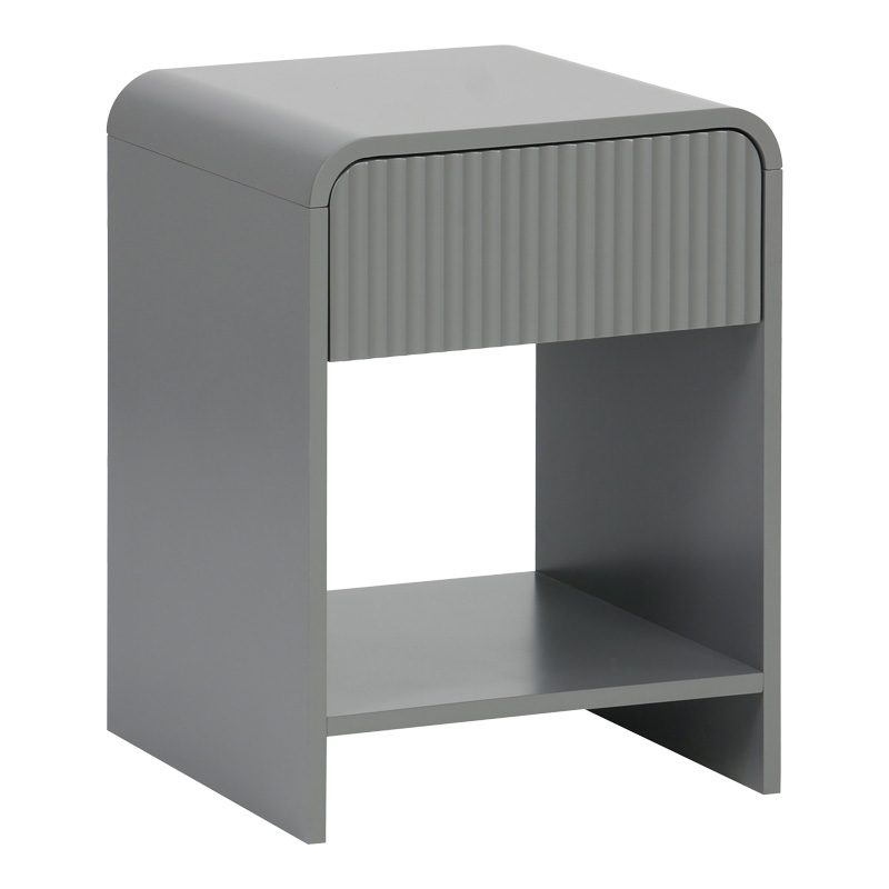 Κομοδίνο Zeplen Pakoworld Mdf Σε Γκρι Απόχρωση 40X40X53Εκ