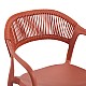 Πολυθρόνα Ankara Pakoworld Στοιβαζόμενη Pp-Pe Rattan Σε Terracotta Απόχρωση 54X55.5X77Εκ