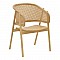 Πολυθρόνα Wenzy Pakoworld Φυσικό Rattan - Μασίφ Ξύλο Toon 58X58X82Εκ